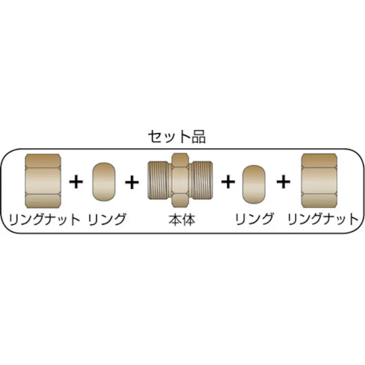 【CAINZ-DASH】アソー 両口リングジョイント Φ6(1/8) RS-2106【別送品】