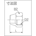 【CAINZ-DASH】アソー フレアーナット　Φ１２．７ FN-1044【別送品】