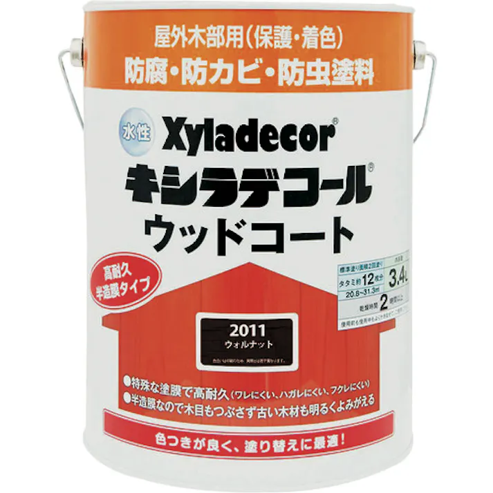 【CAINZ-DASH】カンペハピオ 水性XDウッドコートS ウォルナット3.4L 00097670350000【別送品】