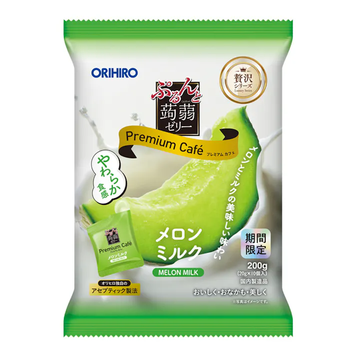ぷるんと蒟蒻ゼリープレミアムカフェ メロンミルク 10個入