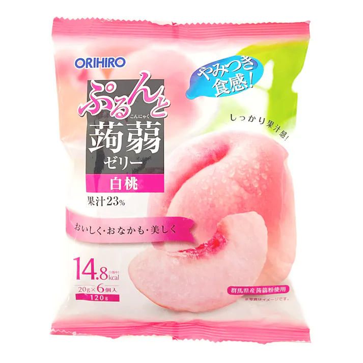 ぷるんと蒟蒻ゼリー白桃 6個