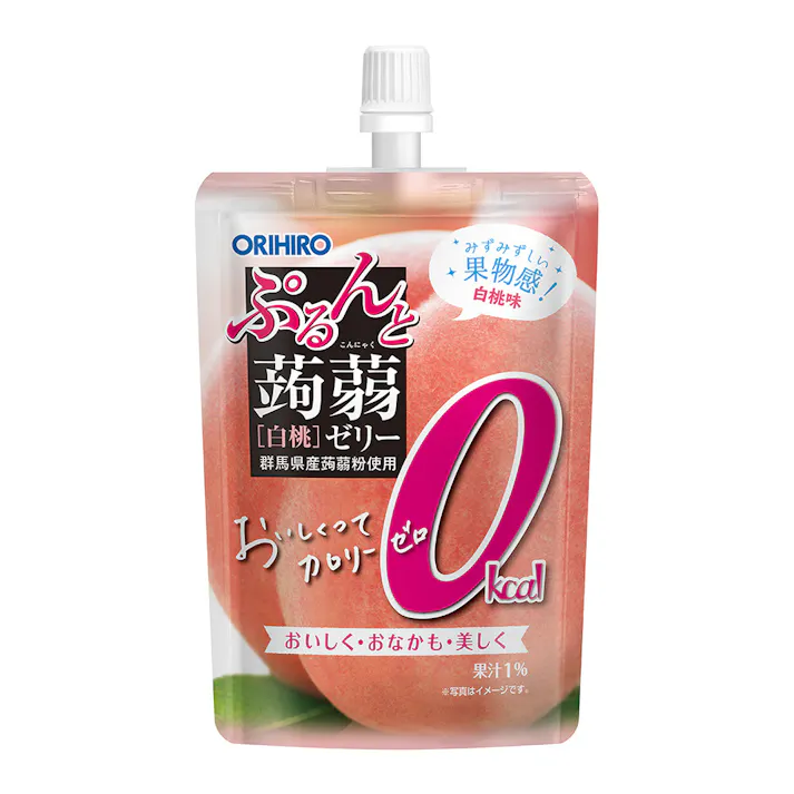 ぷるんと蒟蒻ゼリースタンディング カロリーゼロ 白桃 130g
