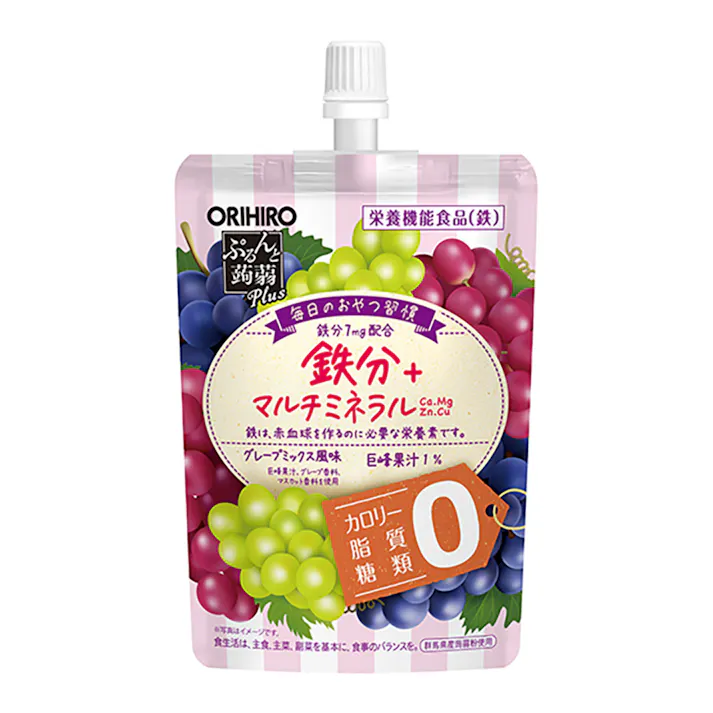ぷるんと蒟蒻Plus グレープミックス風味 130g