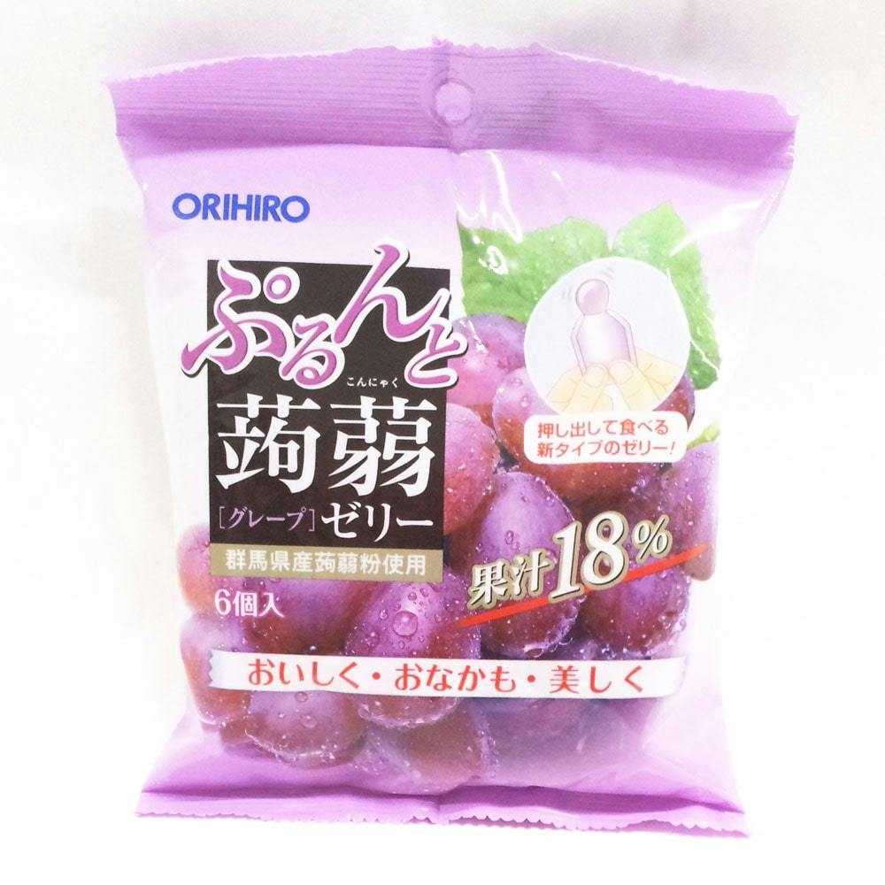 オリヒロ　ぷるんと蒟蒻ゼリー　パウチ　グレープ　　20G*6個