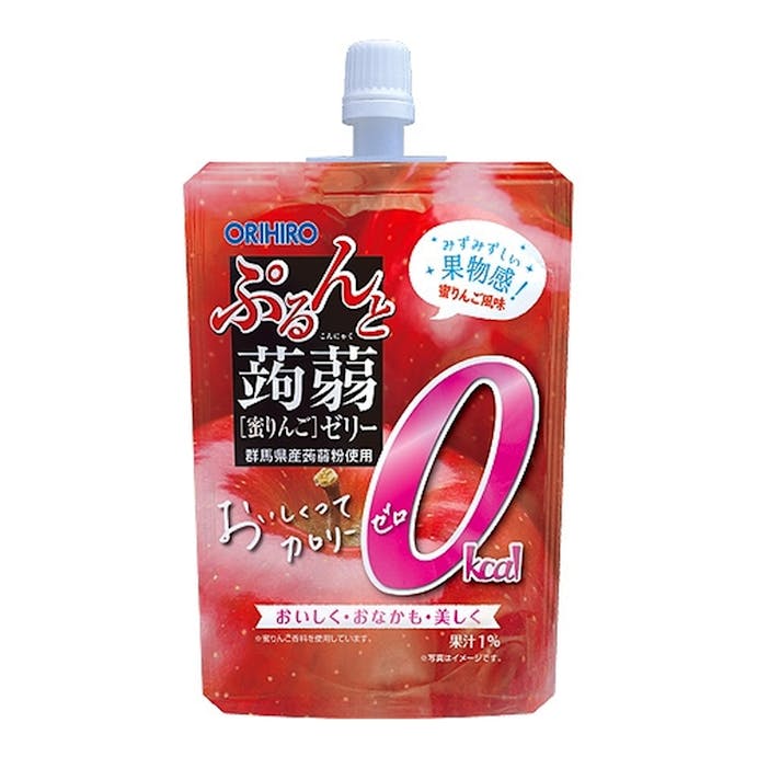 オリヒロ ぷるんと蒟蒻ゼリースタンディング カロリーゼロ 蜜りんご 130g