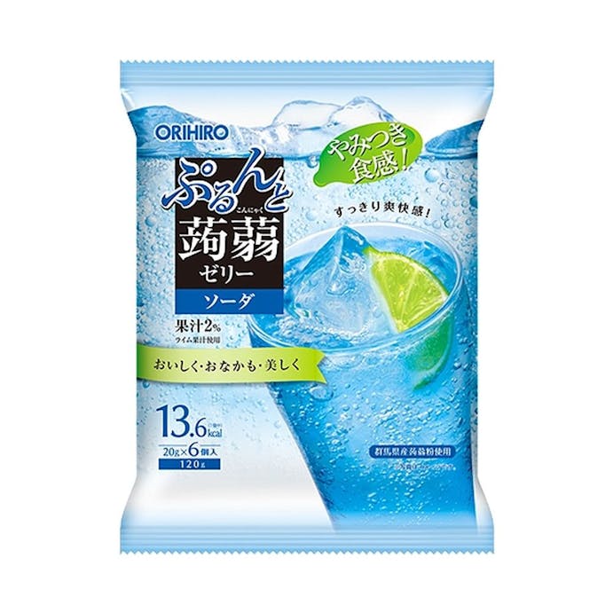 オリヒロ ぷるんと蒟蒻ゼリーパウチ ソーダ 120g(20g×6個)