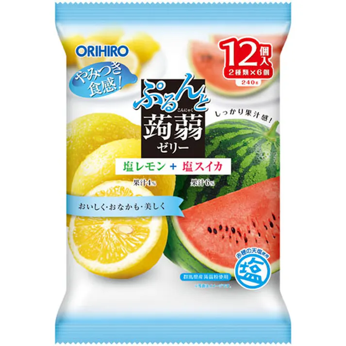 ぷるんとゼリー 塩レモン塩スイカ 12個
