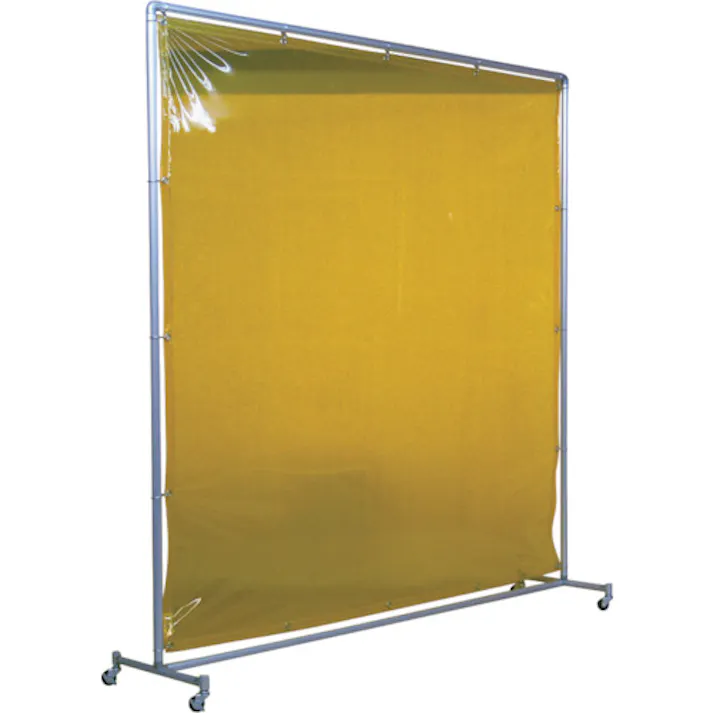 【CAINZ-DASH】吉野 遮光フェンスアルミパイプ 2×2 単体キャスター イエロー YS-22SC-Y【別送品】