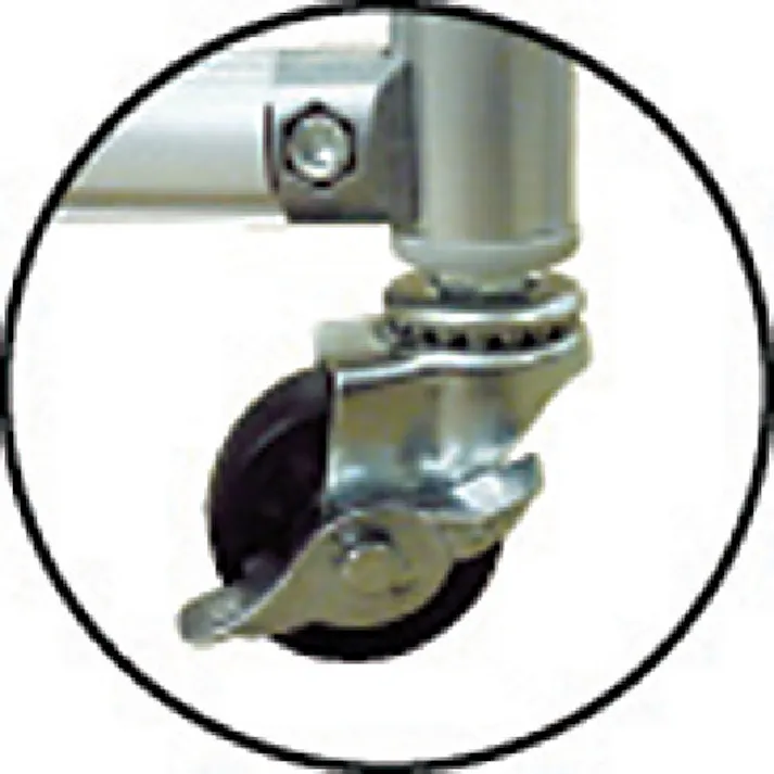 【CAINZ-DASH】吉野 火花用衝立アルミパイプ 1×2 単体キャスター YS-12SC-BW【別送品】