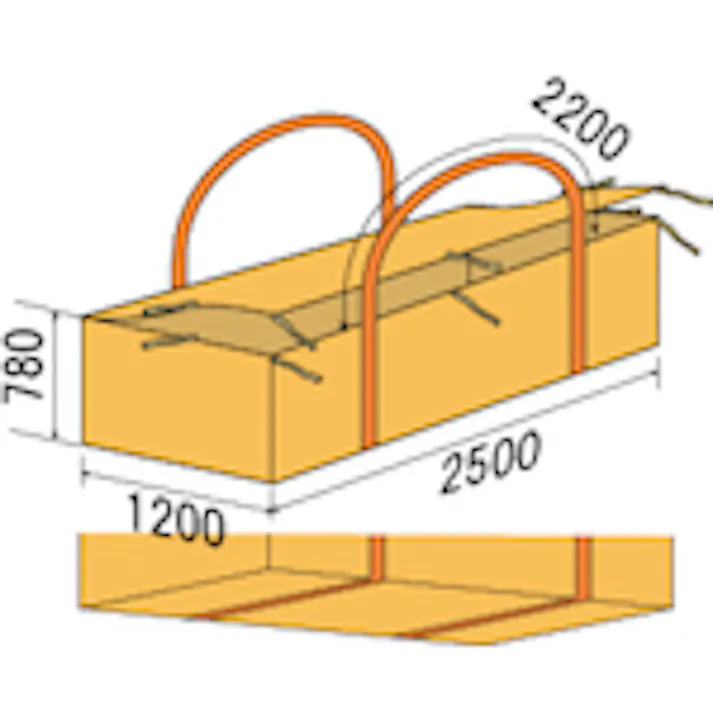 【CAINZ-DASH】吉野 コンテナバッグ角型 底モッコウ式 ユニットタイプ YS-CB-UNIT【別送品】