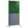 【CAINZ-DASH】吉野 遮光火花兼用衝立 単体型 1×2 キャスター足(グリーン×A種シート) YS-12SC-G-BW【別送品】