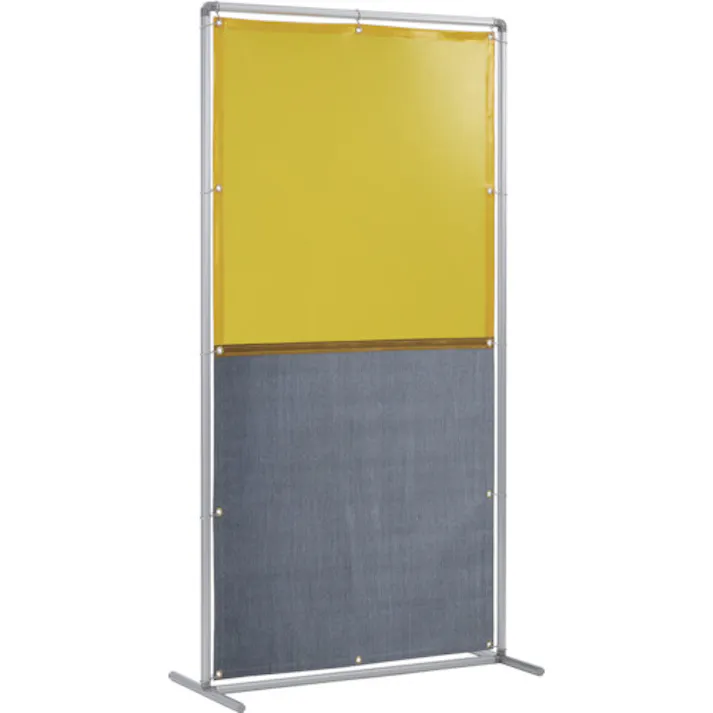 【CAINZ-DASH】吉野 遮光火花兼用衝立 単体型 1×2 固定足(イエロー×A種シート) YS-12SF-Y-BW【別送品】