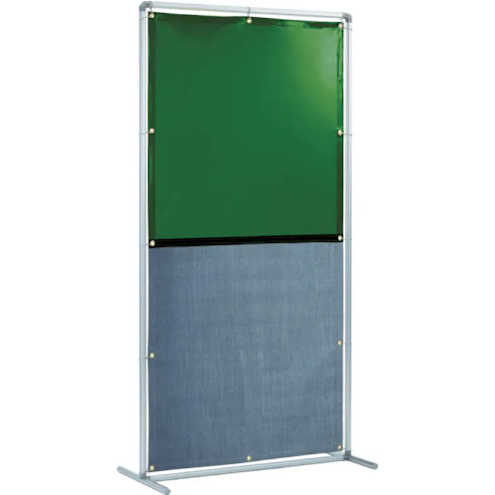 【CAINZ-DASH】吉野 遮光火花兼用衝立 単体型 1×2 固定足(グリーン×A種シート) YS-12SF-G-BW【別送品】
