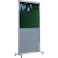 【CAINZ-DASH】吉野 遮光火花兼用衝立 接続型 1×2 キャスター足(グリーン×A種シート) YS-12JC-G-BW【別送品】