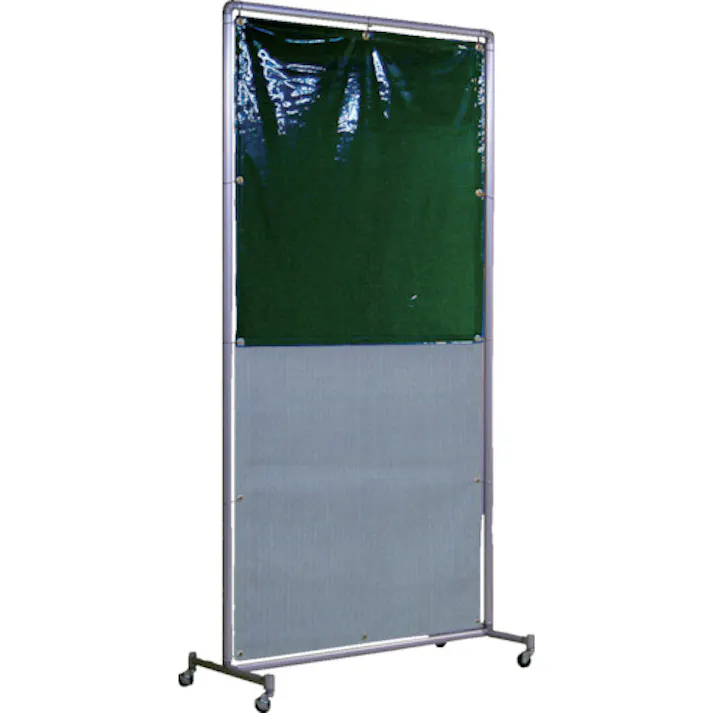 【CAINZ-DASH】吉野 遮光火花兼用衝立 接続型 1×2 キャスター足(グリーン×A種シート) YS-12JC-G-BW【別送品】