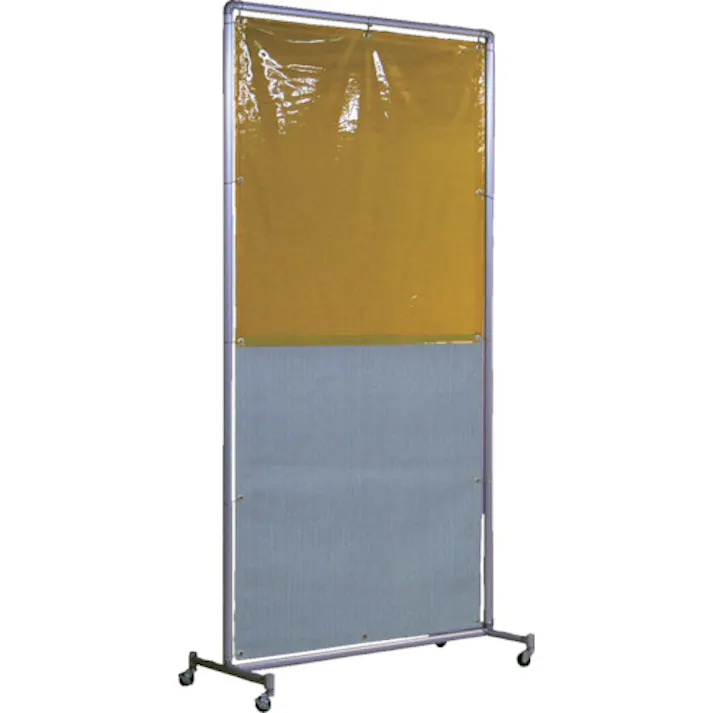 【CAINZ-DASH】吉野 遮光火花兼用衝立 接続型 1×2 固定足(イエロー×A種シート) YS-12JF-Y-BW【別送品】