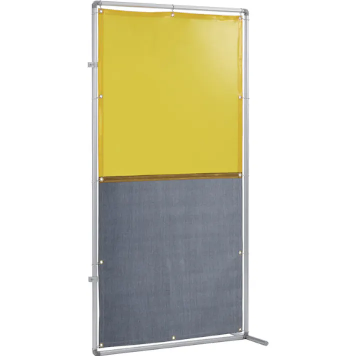 【CAINZ-DASH】吉野 遮光火花兼用衝立 接続型 1×2 固定足(イエロー×A種シート) YS-12JF-Y-BW【別送品】