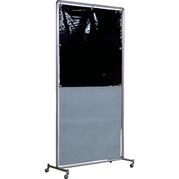 【CAINZ-DASH】吉野 遮光火花兼用衝立 接続型 1×2 固定足(ダークグリーン×A種シート) YS-12JF-DG-BW【別送品】