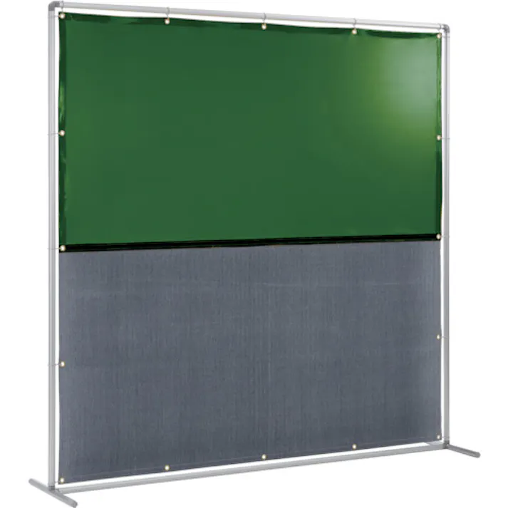 【CAINZ-DASH】吉野 遮光火花兼用衝立 単体型 2×2 固定足(グリーン×A種シート) YS-22SF-G-BW【別送品】