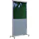 【CAINZ-DASH】吉野 遮光火花兼用衝立 接続型 2×2 キャスター足(グリーン×A種シート) YS-22JC-G-BW【別送品】