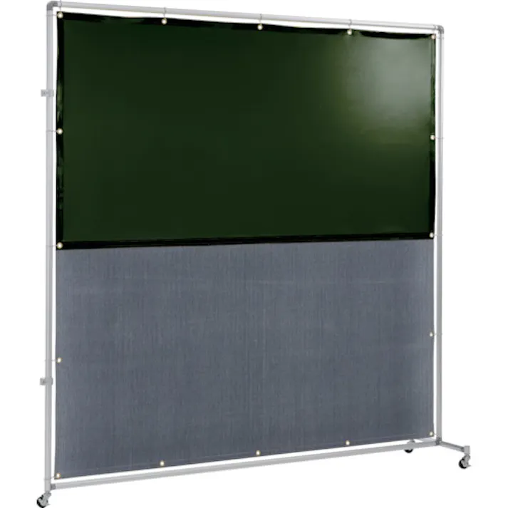 【CAINZ-DASH】吉野 遮光火花兼用衝立 接続型 2×2 キャスター足(ダークグリーン×A種シート) YS-22JC-DG-BW【別送品】