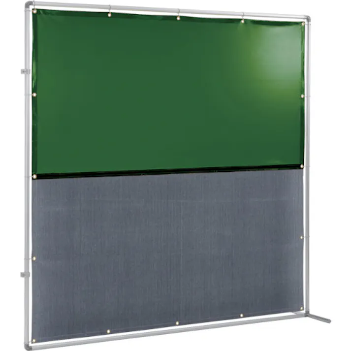 【CAINZ-DASH】吉野 遮光火花兼用衝立 接続型 2×2 固定足(グリーン×A種シート) YS-22JF-G-BW【別送品】