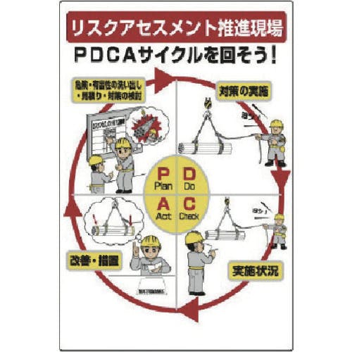 ユニット リスクアセスメントPDCA標識 320-41 安全標識 ユニット リスクアセスメントPDCA標識 320-41 安全標識