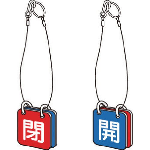 ユニット 両面用表示板 マグネット青開赤閉 857-60 安全標識 ユニット 両面用表示板 マグネット青開赤閉 857-60 安全標識