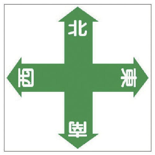 ユニット 床貼り用ステッカー 東西南北 345-15 安全標識 ユニット 床貼り用ステッカー 東西南北 345-15 安全標識