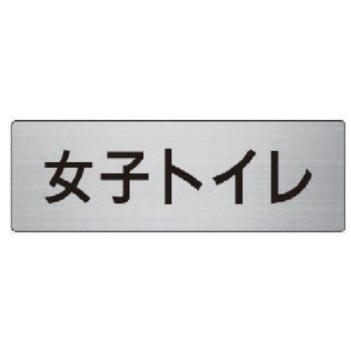 ユニット 室名表示板 女子トイレ アルミ(ヘアライン) 50×150 RS6-11 安全標識 ユニット 室名表示板 女子トイレ アルミ(ヘアライン) 50×150 RS6-11 安全標識