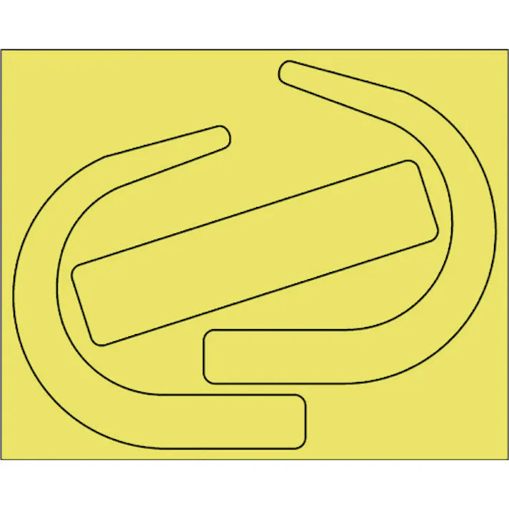 【CAINZ-DASH】ユニット 安全帯使用確認ステッカー 大 蛍光黄(10枚入) 335-28Y【別送品】