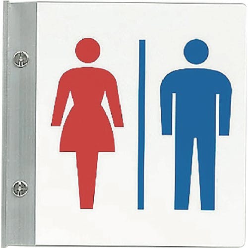 ユニット トイレ表示男女セット 842-54A サインプレート ユニット トイレ表示男女セット 842-54A サインプレート