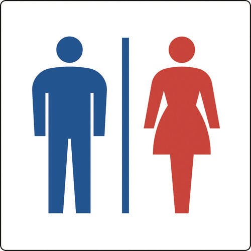 ユニット トイレ表示 大 男女 842-64A サインプレート ユニット トイレ表示 大 男女 842-64A サインプレート