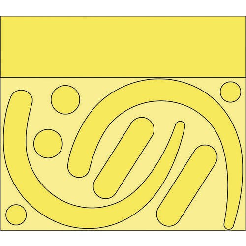 ユニット フックステッカー (蛍光 黄) 335-31Y 墜落制止用器具用識別シール ユニット フックステッカー (蛍光 黄) 335-31Y 墜落制止用器具用識別シール
