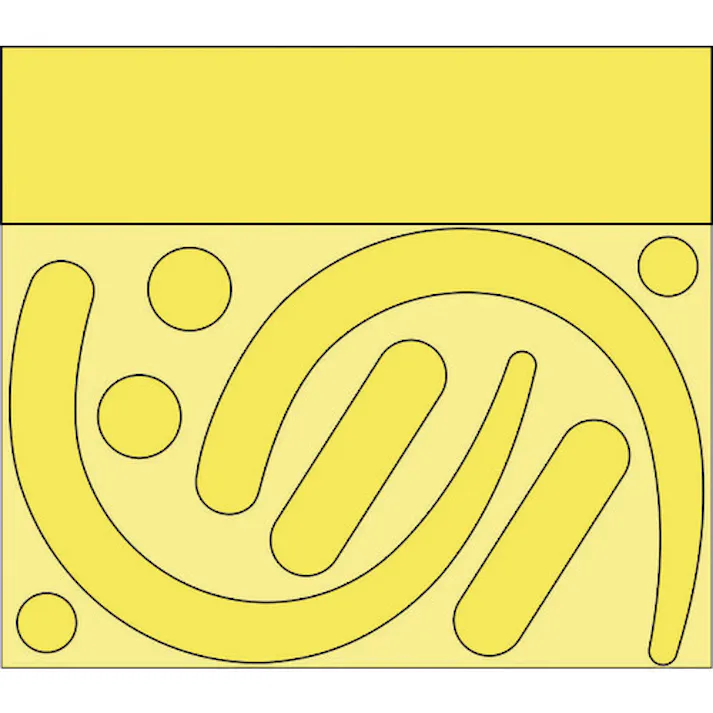 【CAINZ-DASH】ユニット フックステッカー (蛍光 黄) 335-31Y【別送品】