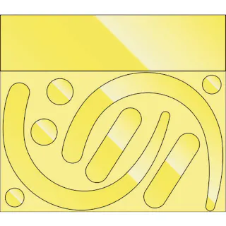 【CAINZ-DASH】ユニット フックステッカー (蛍光反射 黄) 335-32Y【別送品】