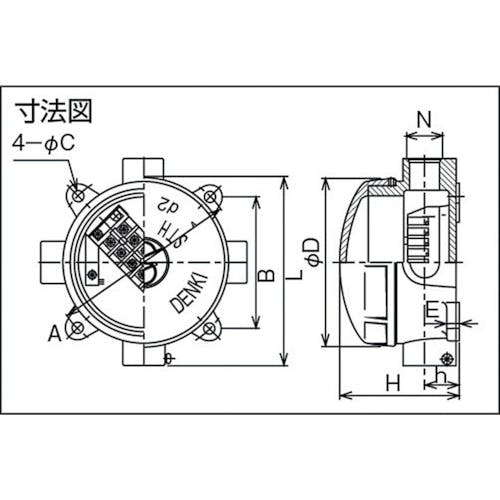 CAINZ-DASH】島田電機 アルミニウム合金鋳物 耐圧防爆構造ターミナル