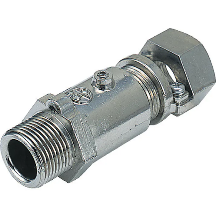 【CAINZ-DASH】島田電機 ダイキャスト耐圧防爆構造パッキン式ケーブルグランド 固定 PF1/2 SBM-16B-2【別送品】