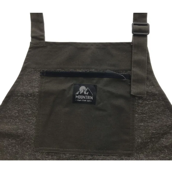 アウトドア 大人エプロン カーキ
