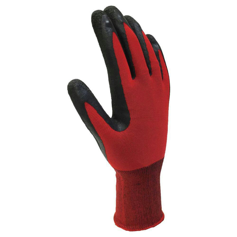 天然ゴム発泡手袋 1双組 レッド LL
