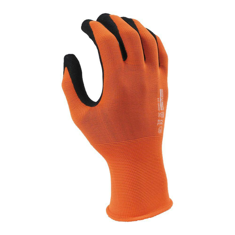 フレックスライトNBR 18Gニトリル背抜き オレンジ L