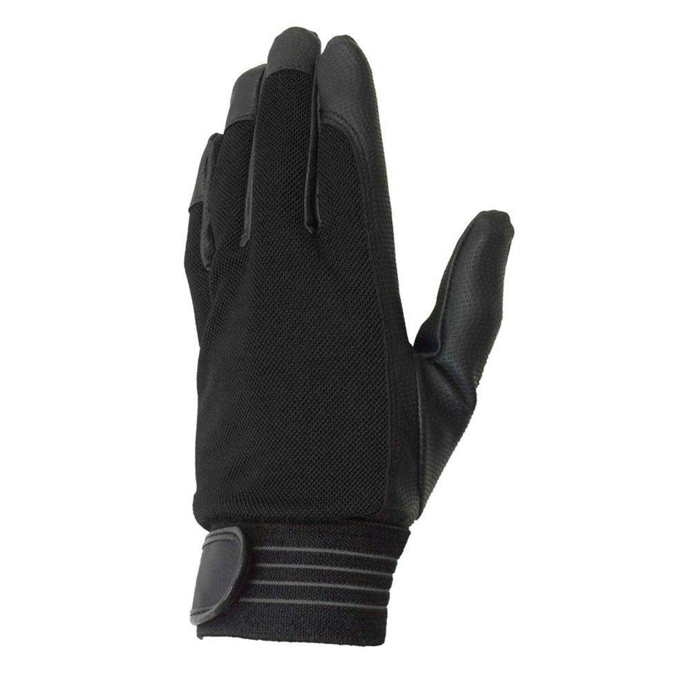 PU甲メリヤスマジック付手袋 ブラック LL