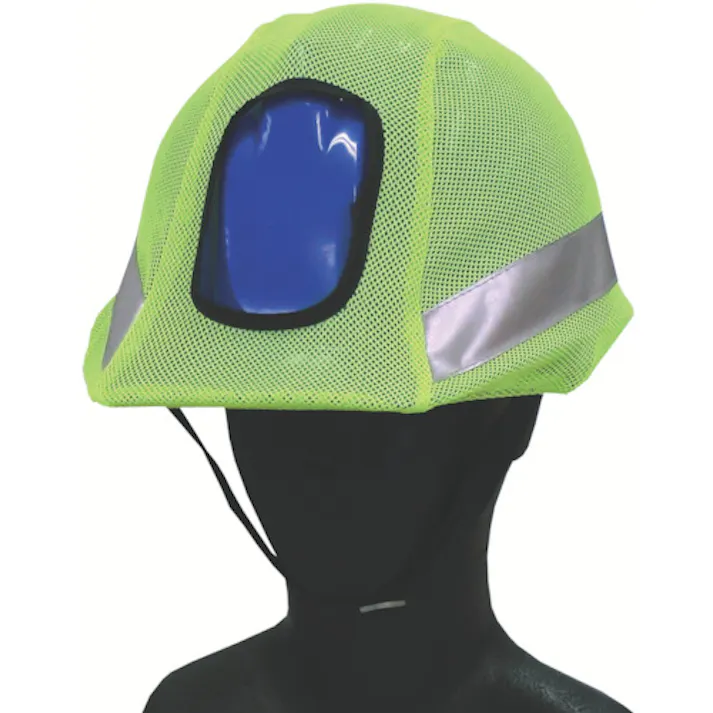 【CAINZ-DASH】ミドリ安全 反射・蛍光メッシュヘルメットカバー 蛍光グリーン FT-GS-30【別送品】