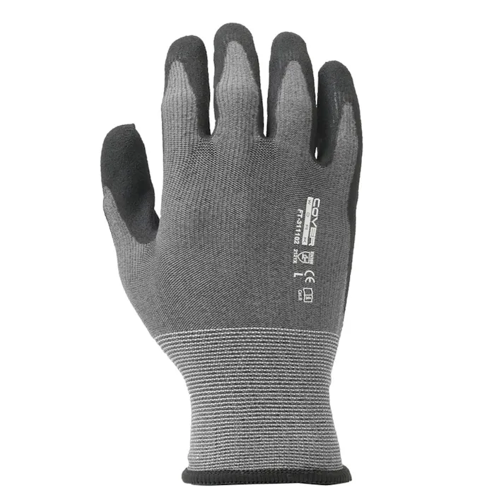 COVER WORK カヴァーワーク 13G天然ゴム背抜き UFC一層 ブラック×グレー杢 LL