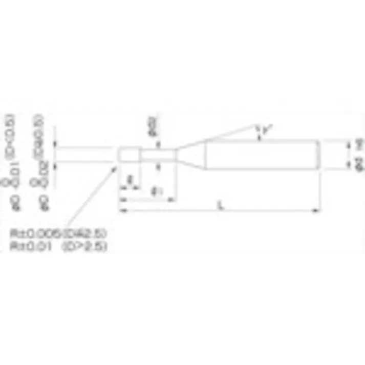 【CAINZ-DASH】日進工具 ロングネックラジアスエンドミル MHR230R Φ1XR0.2X3 MHR230R 1XR0.2X3【別送品】