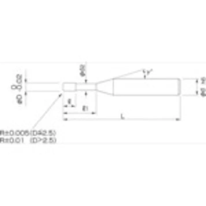 【CAINZ-DASH】日進工具 ロングネックラジアスエンドミル MHR430R Φ1.5XR0.3X18 MHR430R 1.5XR0.3X18【別送品】