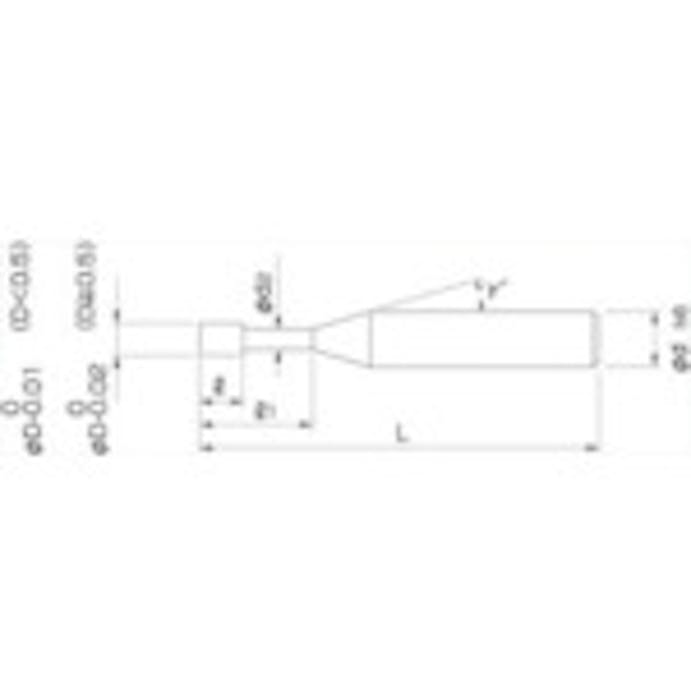【CAINZ-DASH】日進工具 高硬度用２枚刃ロングネックスクエアエンドミル　ＭＨＲＨ２３０　Φ０．８×４ MHRH230 0.8X4【別送品】