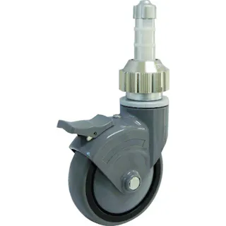 【CAINZ-DASH】イースタン精工 パイプ差込式キャスター ワンタッチ φ100自在式(ストッパー付) 100S-TWCAR【別送品】