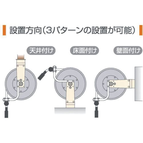 CAINZ-DASH】三協リール エアーホースリール 内径１１ｍｍ×１５ｍ SHR-40P【別送品】 | 空圧用品 | ホームセンター通販【カインズ】