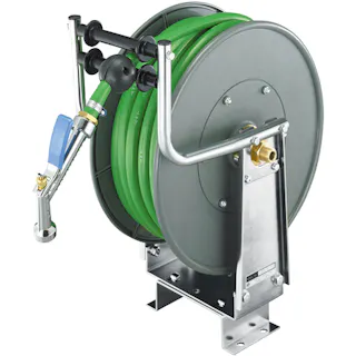 【CAINZ-DASH】三協リール 水用ホースリールガン付 内径12.7mm×10m SWR-410P【別送品】